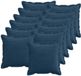 vidaXL - Housse de coussin - 12 pièces - BOIS - Bleu marine - 50 x 50 cm - velours côtelé