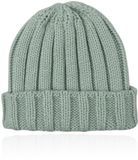 LGT JWLS Grofgebreide Dames Beanie met Omslagrand - Groen