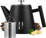 Hanamura Theepot - Zwart - 1000mL - Met Filter - RVS