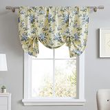 Laura Ashley - Katoenen paal Top Valance, Stijlvolle & Lichtgewicht Raambehandeling voor Home Decor (Cassidy Yellow, 50" x 25")