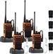 Retevis C66 talkie-walkie, talkie-walkie professionnel longue portée, set avec casque, charge rapide, appairage facile, réduction du bruit
