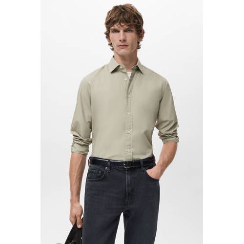 Mango Man Regular casual overhemd beige