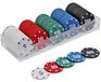 Pokerchips Pokerchips Set - 100 Pièces - Valeurs 5, 10, 20, 50, 100 - Boîte Transparente