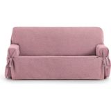 ECOMMERC3 2-zitsbankhoes van jacquard-stof, niet elastisch, kleur: roze, met decoratieve strikken en elegante bescherming voor je bank