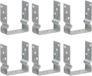 vidaXL Grondankers 6 st 12x6x15 cm gegalvaniseerd staal zilverkleurig