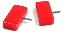 ChiaoGoo Kabelstoppers - eindstop - Mini - Rood/Zilver - Kunststof/Metaal