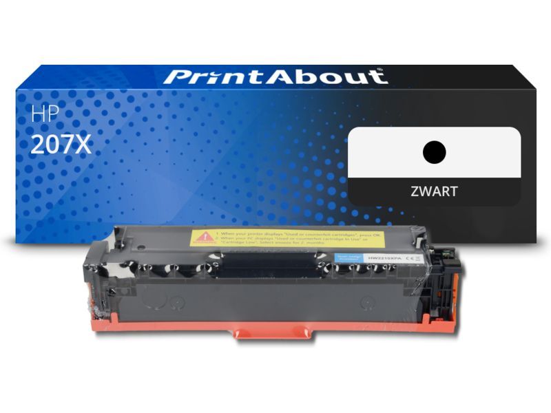 PrintAbout Toner 207X (W2210X) Zwart Hoge capaciteit geschikt voor HP