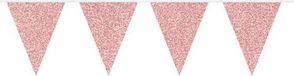 Folat Vlaggenlijn Glitter Rose Gold 6 meter