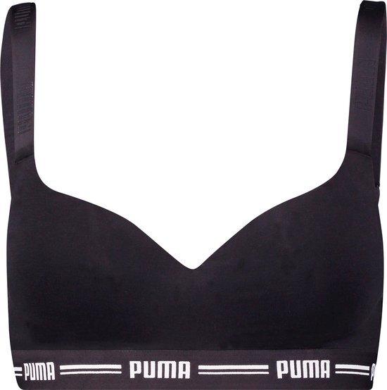 PUMA - Padded Bralette - Zwart - Dames - maat XS