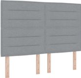 vidaXL Boxspringbed met matras Lichtgrijs 140 x 190 cm Stof