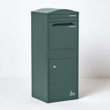 Smart Parcel Box™ Pakketbrievenbus – Pakketbox / Pakketkluis – Gegalvaniseerd Staal – Gebogen Dak – Groen
