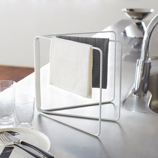 Yamazaki Vaatdoekhouder aanrecht wit - 02787