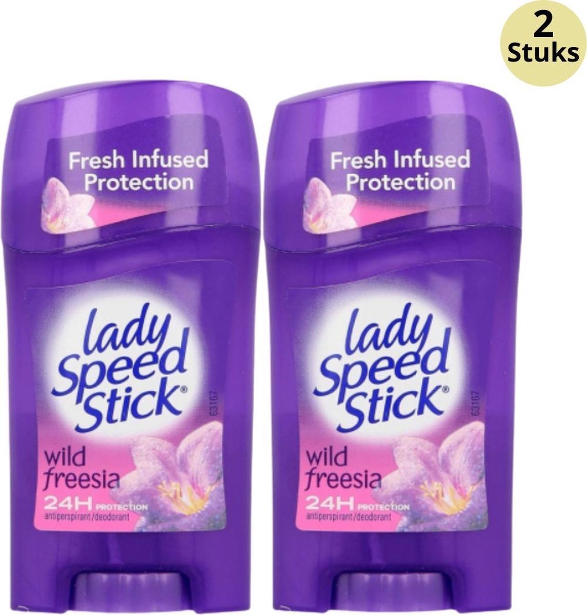 Lady Speed Stick Wild Freesia Deodorant Stick - 24H Zweet Bescherming & Anti Witte Strepen - Populairste Anti Transpirant Deo Stick - Deodorant Vrouw - 2-Pack