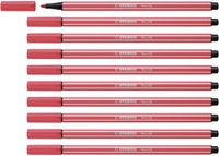 STABILO Pen 68 - Premium Viltstift - Roest Rood - Doos 10 stuks