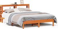 vidaXL Bedframe Massief Grenenhout Wasbruin 135x190 cm