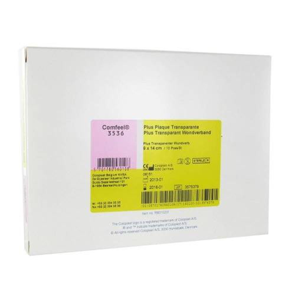 Comfeel Plus Platen Transp 9x14cm 10 33536