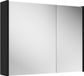 Saniclass Prime Spiegelkast - 80x63x16cm - inclusief zijpanelen - mat zwart