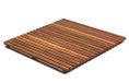 asinox Vierkante douchemat rooster, dicht hout, bruin, 71 x 71 cm