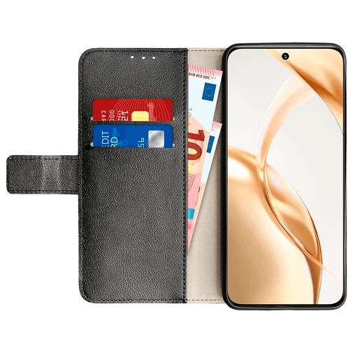 Just in Case PU Leather Book Case Black Honor 200