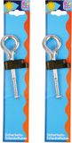 Merkloos Happy People schommelhaak - 4x - zilver - staal - 16 cm - met karabijnhaak