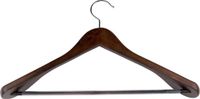 alpina Kledinghanger Hout - 1 Stuk - Brede Schouders en Anti-Slip - 44 x 23.5 x 5.8 CM