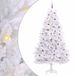 vidaXL Kunstmatige Hinged Kerstboom Wit 270 cm PVC en Staal