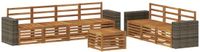 vidaXL - Bank loungeset - 4 zitplekken - Massief Acacia Hout - Naturel