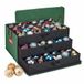 HOLDN' STORAGE Kerstornament opbergdoos met verdelers, geschikt voor maximaal 72 ornamenten (4 inch), grote organizer met 3 stapelbare trays - groen
