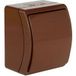 Koala Interrupteur unipolaire étanche marron IP44