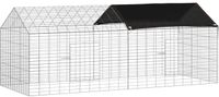 vidaXL Konijnenkooi Zilver 200 x 78 x 78 cm Gegalvaniseerd staal