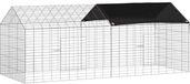 vidaXL Konijnenkooi Zilver 200 x 78 x 78 cm Gegalvaniseerd staal