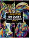 100 QUEST 1-HOUR MYSTERY MOSAIC: 100 Mystery Mosaic Color By Number with 5 Unique Shapes & 30-Color Master Palette – Relaxing 1-Hour Color by Number Challenges for Adults and Teens