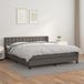 Maison Exclusive - Sommier à lattes de lit avec matelas Gris 180x200 cm Similicuir
