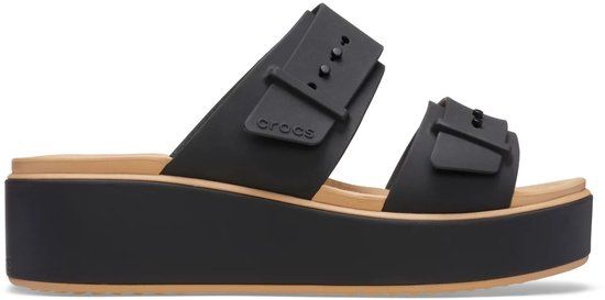 Crocs Brooklyn Buckle Matte Wrap LightWeight Dames Sandalen - Model 212408 - Zwart