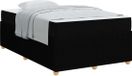 vidaXL Bedframe Zwart Stof 120 x 200 cm
