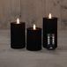 Anna's Collection Bougie pilier cire nervurée led flamme vacillante avec af...