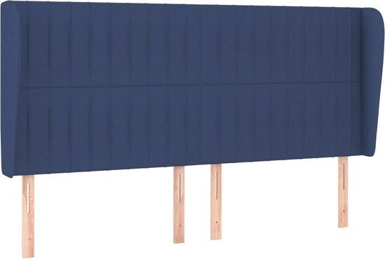 VidaXL Hoofdbord Blauw 163x23x118/128 cm Stof
