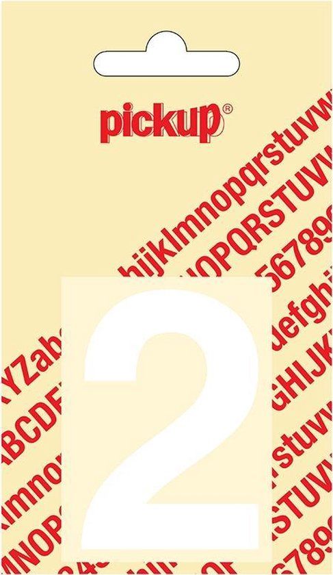 Pickup Plakcijfer Helvetica 60 mm - Wit 2