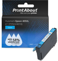 PrintAbout Huismerk Epson 405XL (C13T05H24010) Inktcartridge Cyaan Hoge capaciteit