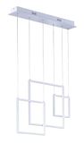 Trio Leuchten LED hanglamp Tucson 372610331, metaal, mat wit, 26 watt, schakelaar dimmer