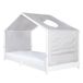 roba hoes voor Montessori huisbedden 90 x 200 cm - Passende accessoires voor ombouw tot hemelbed - Incl. 3 opbergtassen & dakraam - Lichtgrijs