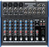 Pronomic M-802 8-kanaals mengpaneel met 4 XLR, 3-bands EQ en FX-send