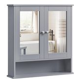 Vasagle Spiegelkast Barkley | Wit | 56,5 x 13 x 58,5 cm