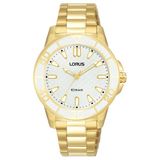 Lorus Dames analoog kwartshorloge met metalen armband RG256VX9, goud-wit