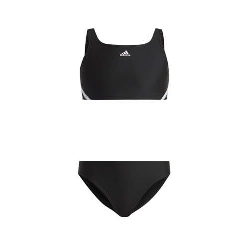 adidas Performance crop bikini zwart/wit