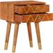 Table de chevet en bois de manguier massif 43 x 30 x 58 cm