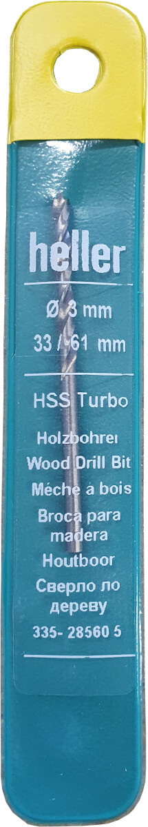 Heller Heller houtboor HSS Turbo 3x61mm