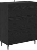 vidaXL Dressoir Zwart Eiken 69,5 x 34 x 90 cm