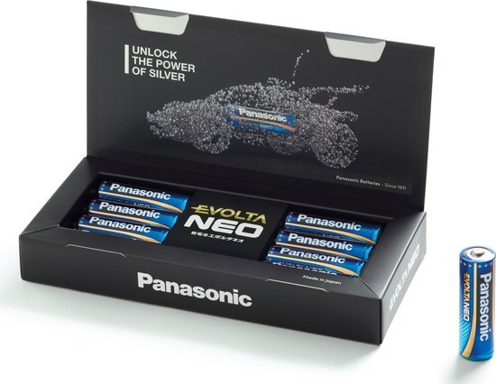 Panasonic Evolta Neo, Premium Alkalinebatterij, Aaa 8-Delige Doos, Extra Sterke Prestaties, Bijzonder En Veilig, Micro Lr03 1,5 Volt, Verpakking Als Praktische Opbergdoos