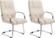 CLP Attila Set van 2 Eetkamerstoelen - Stof creme